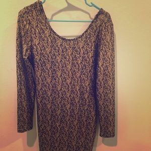 Black and gold sparkly dress